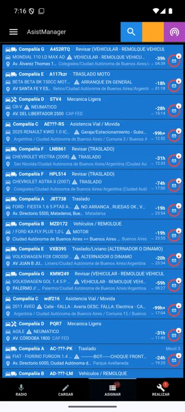 La app del prestador: Los casos de todas las compañías, en el mismo teléfono.